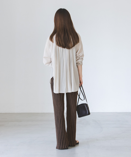 Noble(ノーブル)の「《別注カラー》PROVOKE/プロヴォーク loopyarn stripe pants(その他パンツ・レディース・ベージュ/ブラウン・FREE)」の15枚目の写真