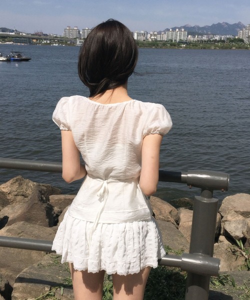 modimood（モディムード）の「[MADE] パフザロックピンタックブラウス（シャツ/ブラウス・レディース・ミント/ホワイト/ピンク・FREE）」の20枚目の写真