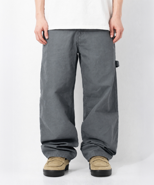 QT8 GARMENTS(キューティーエイトガーメント)の「LB Washed Oxford Carpenter Pants (Grey)(その他パンツ・メンズ・その他・MEDIUM/LARGE/X-LARGE)」の1枚目の写真