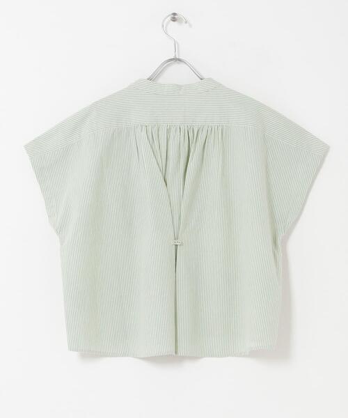 URBAN RESEARCH DOORS(アーバンリサーチドアーズ)の「ストライプクロップドブラウス(シャツ/ブラウス・レディース・ミント/ブラック/ブルー・FREE)」の20枚目の写真