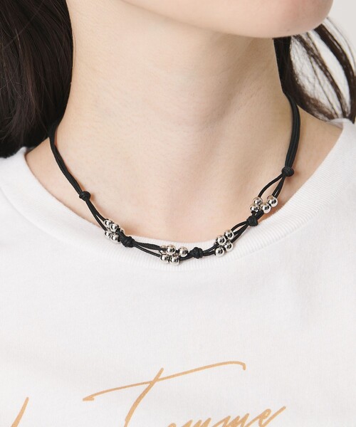 BEAUTY&YOUTH UNITED ARROWS（ビューティーアンドユースユナイテッドアローズ）の「メタルボール×コイン 3WAY ネックレス（ネックレス・レディース・ブラック/オフホワイト・FREE）」の17枚目の写真