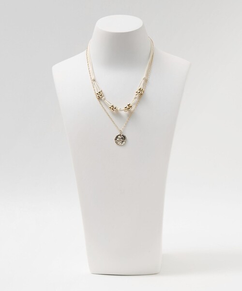 BEAUTY&YOUTH UNITED ARROWS（ビューティーアンドユースユナイテッドアローズ）の「メタルボール×コイン 3WAY ネックレス（ネックレス・レディース・ブラック/オフホワイト・FREE）」の7枚目の写真