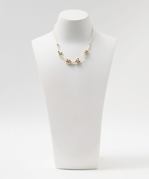 BEAUTY&YOUTH UNITED ARROWS（ビューティーアンドユースユナイテッドアローズ）の「メタルボール×コイン 3WAY ネックレス（ネックレス・レディース・ブラック/オフホワイト・FREE）」の5枚目の写真