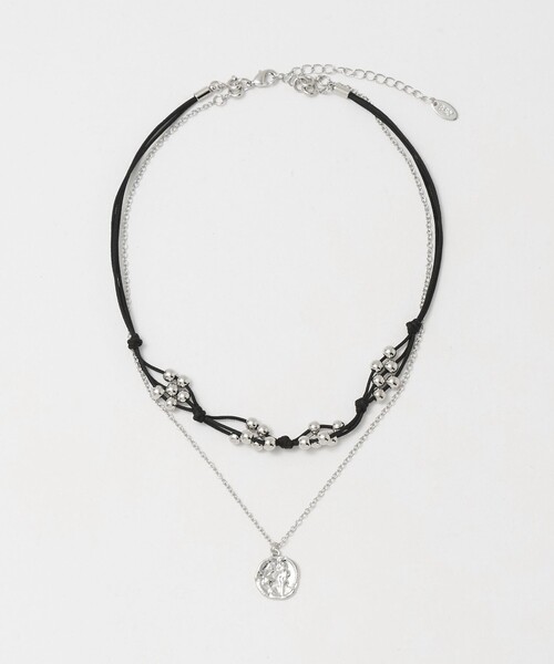 BEAUTY&YOUTH UNITED ARROWS（ビューティーアンドユースユナイテッドアローズ）の「メタルボール×コイン 3WAY ネックレス（ネックレス・レディース・ブラック/オフホワイト・FREE）」の3枚目の写真