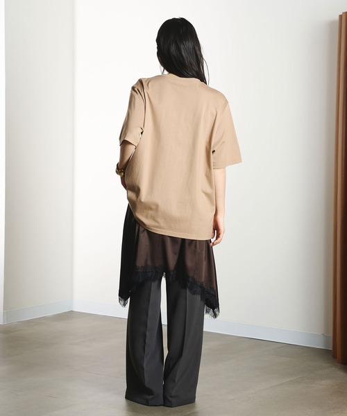 ROSE BUD(ローズバッド)の「LACE HEM SATIN SKIRT(スカート・レディース・ブラウン/ライトイエロー・ONE SIZE)」の13枚目の写真