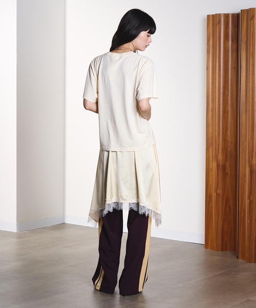 ROSE BUD(ローズバッド)の「LACE HEM SATIN SKIRT(スカート・レディース・ブラウン/ライトイエロー・ONE SIZE)」の19枚目の写真