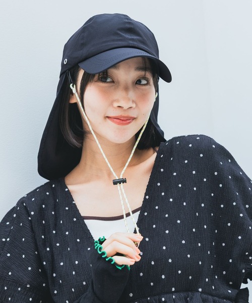 niko and...（ニコアンド）の「《UVカット/接触冷感/吸水速乾/抗菌防臭》シェルテックキャップ（キャップ・レディース・ブラック・0）」の2枚目の写真