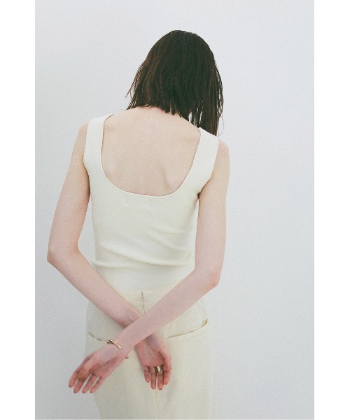 CLANE(クラネ)の「SQUARE TANK KNIT TOPS 10106-2313(ニット/セーター・メンズ・ブラック/ホワイト・2)」の3枚目の写真