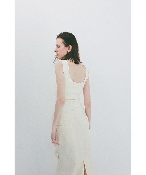 CLANE(クラネ)の「SQUARE TANK KNIT TOPS 10106-2313(ニット/セーター・メンズ・ブラック/ホワイト・2)」の5枚目の写真