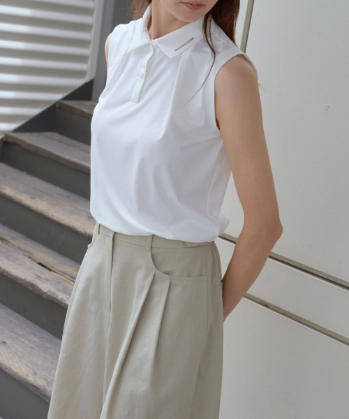 MONDAYFLOW（マンデーフロー）の「ライトクールスリーブレス_ホワイト（Tシャツ/カットソー・レディース・その他・X-SMALL/SMALL/MEDIUM/LARGE）」の5枚目の写真