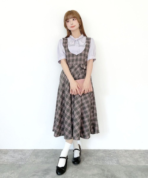 F i.n.t(フィント)の「レースハンカチ風クロスタイブラウス/fint フィント(シャツ/ブラウス・レディース・ラベンダー/オフホワイト・FREE)」の8枚目の写真