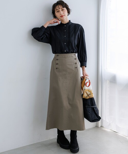 23区 S(ニジュウサンクチイサイサイズ)の「コットンボイル フリルカラー ブラウス(シャツ/ブラウス・レディース・ホワイト系・32)」の8枚目の写真