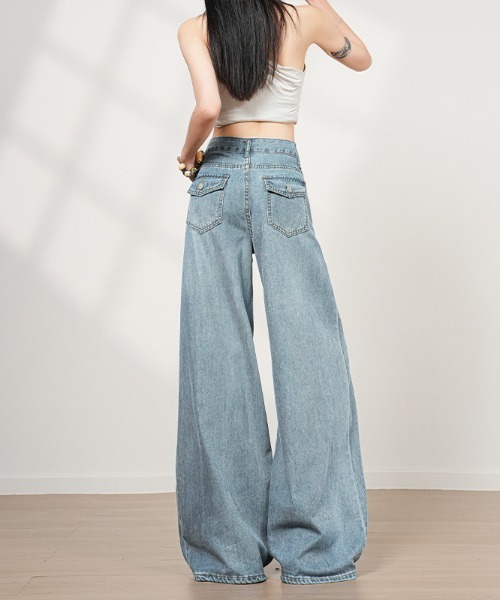AMAJI(アマジ)の「テンセル デニムパンツ(デニムパンツ・レディース・ライトブルー・SMALL/MEDIUM/LARGE/X-LARGE)」の4枚目の写真