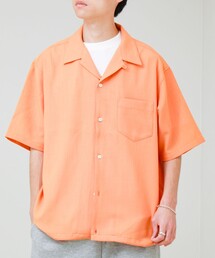 GLOSTER | 【COOLMAX/セットアップ対応】エバレットメッシュオープンカラー半袖シャツ(シャツ/ブラウス)