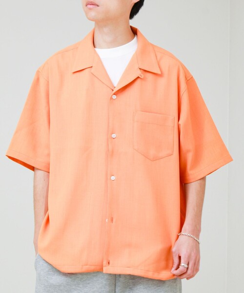 [COOLMAX/対応] Everette Mesh Open Collar полурукав футболка
