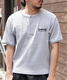【THRASHER /スラッシャー】 リブヘンリーネックTシャツ