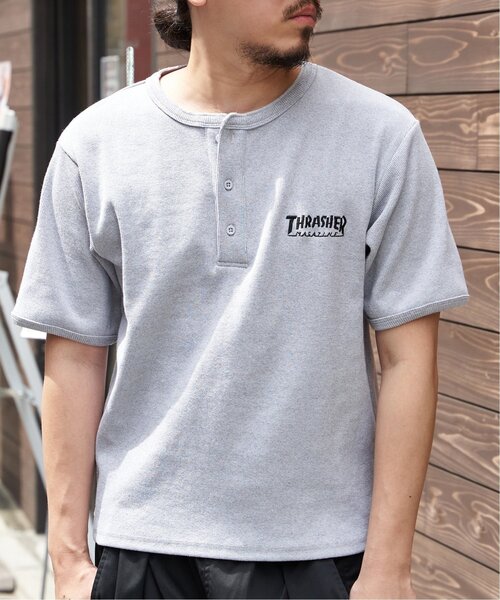 VENCEEXCHANGE(ヴァンスエクスチェンジ)の「【THRASHER /スラッシャー】 リブヘンリーネックTシャツ(Tシャツ/カットソー・メンズ・ホワイト/グレー/ブラック・M/L)」の3枚目の写真