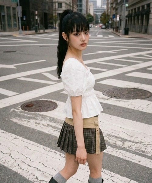 ipugo(イプゴ)の「ipugo/イプゴ エンボス パフスリーブ ブラウス 2026秋物 秋服 2026年秋冬(シャツ/ブラウス・レディース・イエロー/ホワイト/ブラック・FREE)」の20枚目の写真