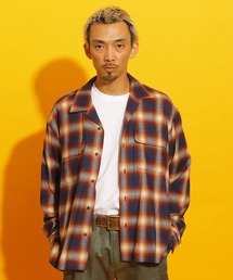 Shaggy Ombre Open Collar Shirt