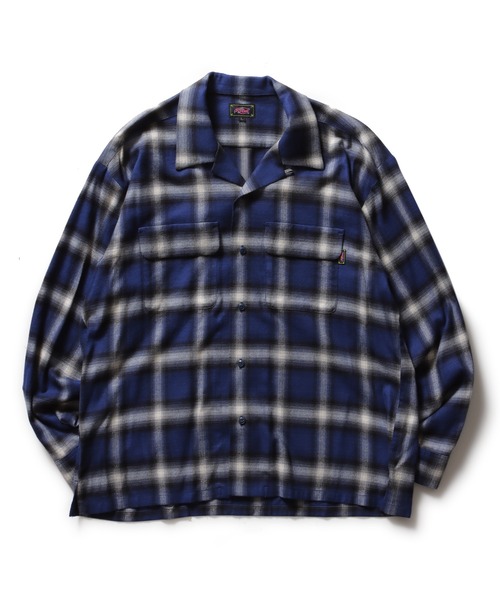 ROTAR(ローター)の「Shaggy Ombre Open Collar Shirt(シャツ/ブラウス・メンズ・レッド/ブルー/ブラック・MEDIUM/X-LARGE/LARGE)」の2枚目の写真