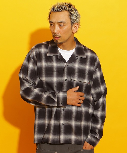 ROTAR(ローター)の「Shaggy Ombre Open Collar Shirt(シャツ/ブラウス・メンズ・レッド/ブルー/ブラック・MEDIUM/X-LARGE/LARGE)」の16枚目の写真