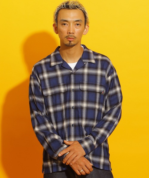 ROTAR(ローター)の「Shaggy Ombre Open Collar Shirt(シャツ/ブラウス・メンズ・レッド/ブルー/ブラック・MEDIUM/X-LARGE/LARGE)」の6枚目の写真
