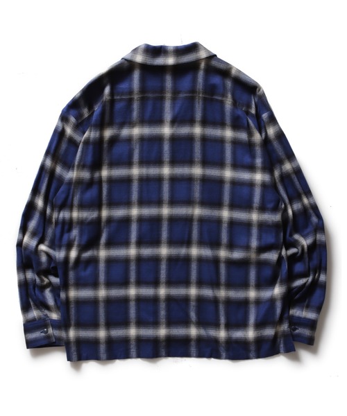 ROTAR(ローター)の「Shaggy Ombre Open Collar Shirt(シャツ/ブラウス・メンズ・レッド/ブルー/ブラック・MEDIUM/X-LARGE/LARGE)」の11枚目の写真