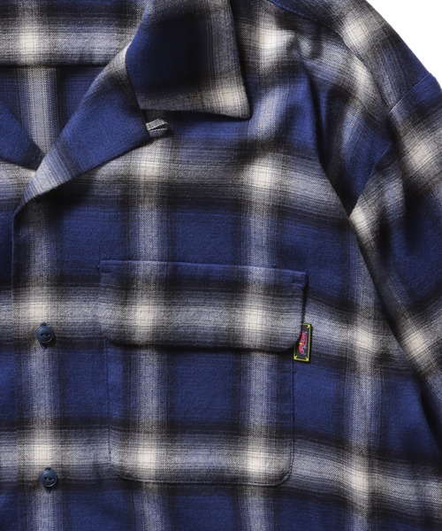 ROTAR(ローター)の「Shaggy Ombre Open Collar Shirt(シャツ/ブラウス・メンズ・レッド/ブルー/ブラック・MEDIUM/X-LARGE/LARGE)」の12枚目の写真