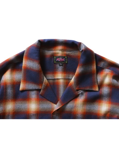ROTAR(ローター)の「Shaggy Ombre Open Collar Shirt(シャツ/ブラウス・メンズ・レッド/ブルー/ブラック・MEDIUM/X-LARGE/LARGE)」の14枚目の写真