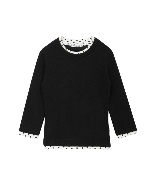 MIRECO(ミレコ)の「MINI DOT TRIM T BLACK(Tシャツ/カットソー・レディース・その他・FREE)」の4枚目の写真
