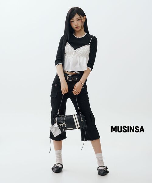 MIRECO(ミレコ)の「MINI DOT TRIM T BLACK(Tシャツ/カットソー・レディース・その他・FREE)」の7枚目の写真