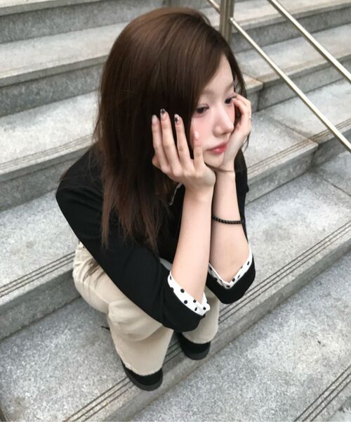MIRECO(ミレコ)の「MINI DOT TRIM T BLACK(Tシャツ/カットソー・レディース・その他・FREE)」の9枚目の写真