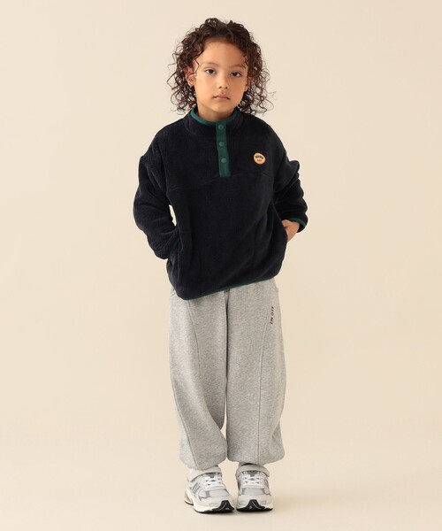 BEAMS mini（ビームスミニ）の「【WEB限定】ワイド ボリューム スウェット パンツ 2026FW（90～140cm）通学服 公園遊び イージーパンツ（その他パンツ・キッズ・オレンジ/ライトグレー・110/100/90/130/120/140）」の12枚目の写真