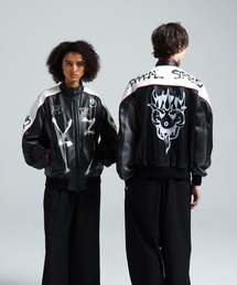 Y-3 | Y-3 CHITO GRAPHIC LEATHER BIKER JACKET(ブルゾン)