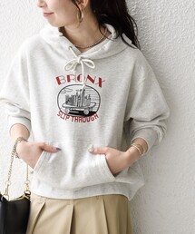 【SHIPS any別注】THE KNiTS:〈洗濯機可能〉ロゴプリント フーディー 26AW