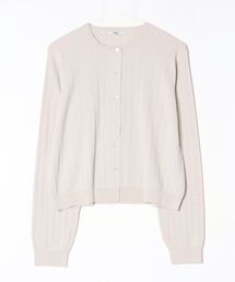 〔 TALLサイズ 〕 コットンダルストレッチ ケーブルカーディガン