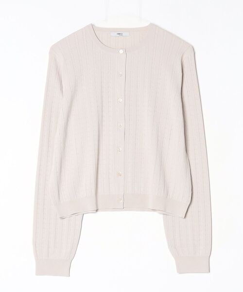 COMME CA(コムサ)の「〔 TALLサイズ 〕 コットンダルストレッチ ケーブルカーディガン(カーディガン/ボレロ・レディース・キナリ/グレー/ブルー・15号)」の2枚目の写真