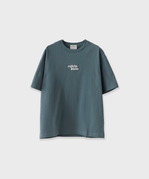 Calvin Klein(カルバン・クライン)の「Calvin Klein/ SS RLXD 300 GSM HIGH PILE TEE / 4RG248G 秋服 冬服(Tシャツ/カットソー・メンズ・アッシュグレー/グリーン系その他・M/L/XL)」の2枚目の写真