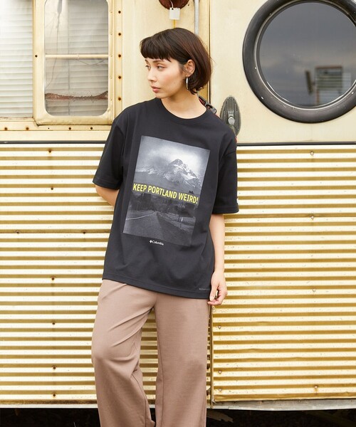 Columbia(コロンビア)の「速乾 UVカット Columbia / ロストブルック ショートスリーブ Tシャツ / コロンビア(Tシャツ/カットソー・レディース・ブラック/レッド/ネイビー/グリーン/ホワイト・S/M/L/XS/XL)」の1枚目の写真