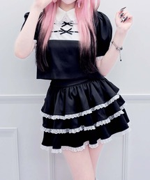 ダブルりぼんレーステープセットアップ2点SET