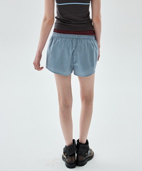 Mardi Mercredi（マルディメクルディ）の「LAYERED SHORTS 2-PACK / レイヤード ショーツ 2-PACK（その他パンツ・レディース・バーガンディー・FREE）」の6枚目の写真