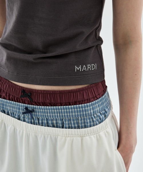 Mardi Mercredi（マルディメクルディ）の「LAYERED SHORTS 2-PACK / レイヤード ショーツ 2-PACK（その他パンツ・レディース・バーガンディー・FREE）」の15枚目の写真