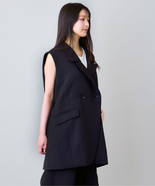 AVIE(アビィ)の「ベルトオーバーサイズパンツ(テーラードジャケット・レディース・ブラウン/ブラック・38)」の4枚目の写真