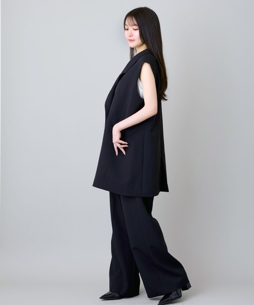 AVIE(アビィ)の「ベルトオーバーサイズパンツ(テーラードジャケット・レディース・ブラウン/ブラック・38)」の14枚目の写真
