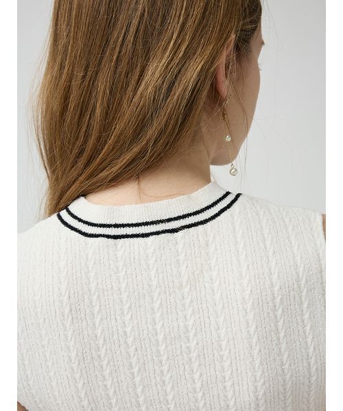 LILY BROWN(リリーブラウン)の「【LILY BROWN×MARY QUANT】デイジー刺繍ケーブルノースリニット(ニット/セーター・レディース・ピンク/ホワイト/ブラック/ライム・F)」の20枚目の写真