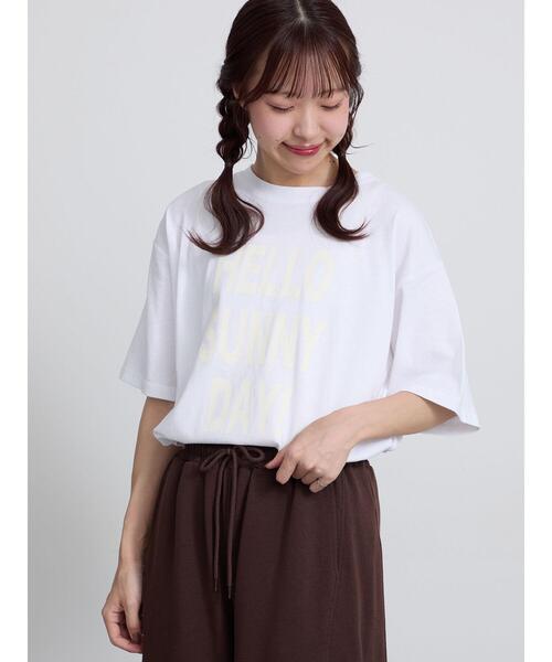 Samansa Mos2（サマンサ モスモス）の「【接触冷感】アソートプリントTシャツ（Tシャツ/カットソー・レディース・ピンク/オフホワイト/トップグレー・F）」の18枚目の写真