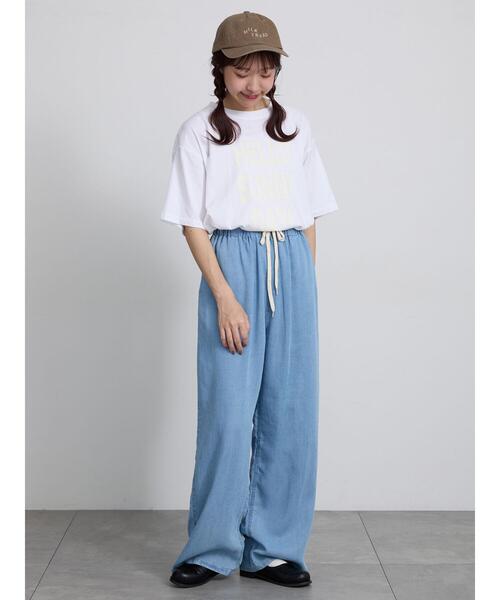 Samansa Mos2（サマンサ モスモス）の「【接触冷感】アソートプリントTシャツ（Tシャツ/カットソー・レディース・ピンク/オフホワイト/トップグレー・F）」の20枚目の写真