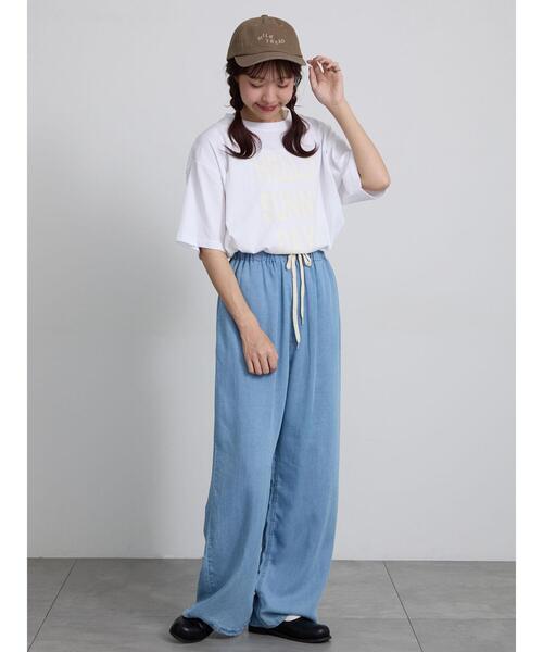 Samansa Mos2（サマンサ モスモス）の「【接触冷感】アソートプリントTシャツ（Tシャツ/カットソー・レディース・ピンク/オフホワイト/トップグレー・F）」の21枚目の写真