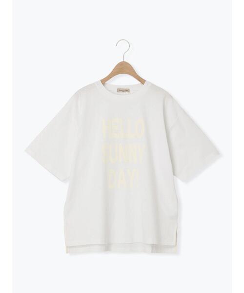 Samansa Mos2（サマンサ モスモス）の「【接触冷感】アソートプリントTシャツ（Tシャツ/カットソー・レディース・ピンク/オフホワイト/トップグレー・F）」の4枚目の写真