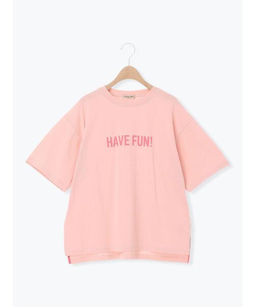 Samansa Mos2（サマンサ モスモス）の「【接触冷感】アソートプリントTシャツ（Tシャツ/カットソー・レディース・ピンク/オフホワイト/トップグレー・F）」の5枚目の写真